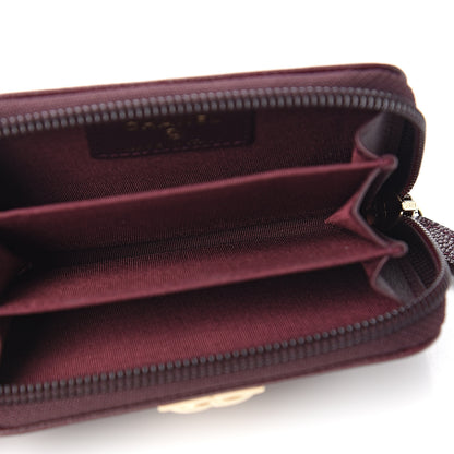 Chanel Caviar Quilted Boy Zip Around Coin Purse Wallet Dark Purple 4 of 7