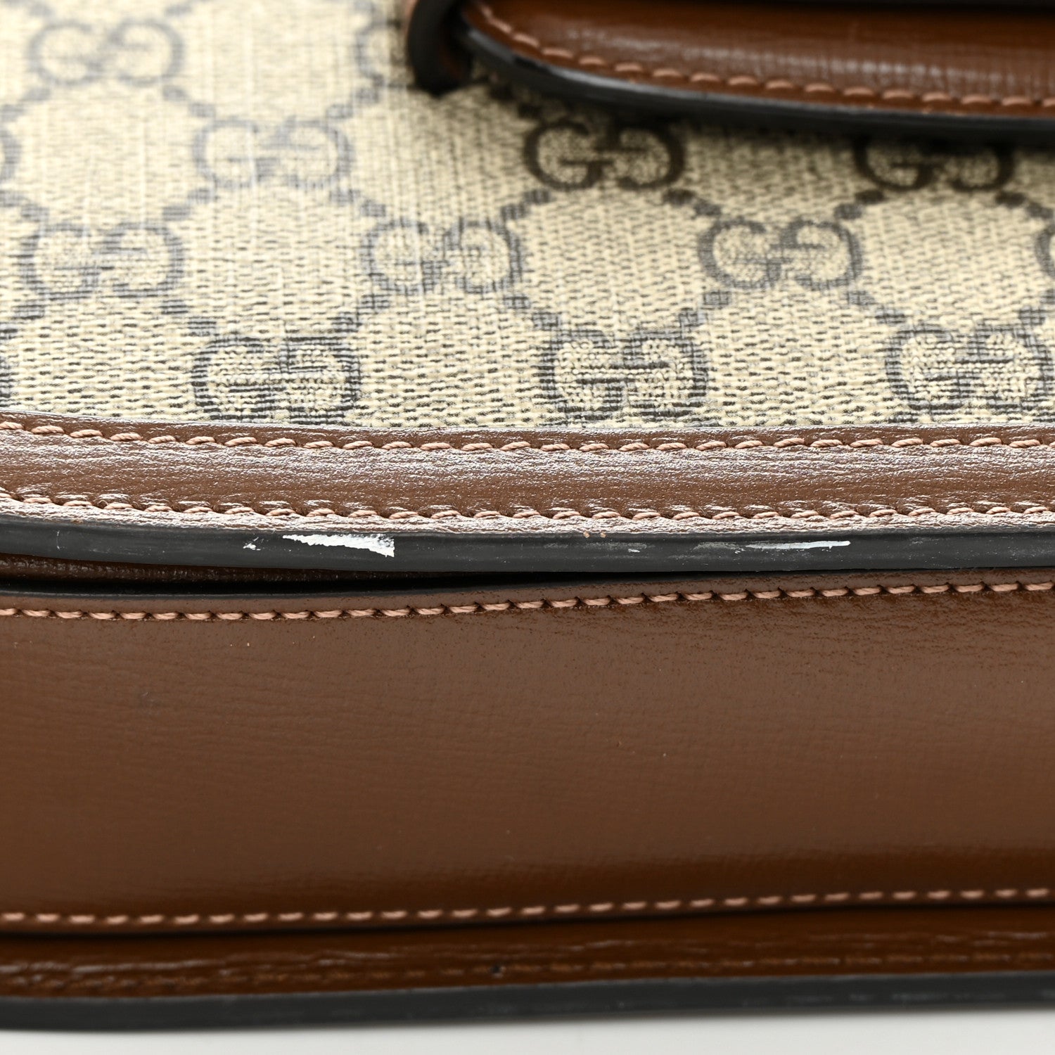 Gucci GG Supreme Monogram Horsebit 1955 Shoulder Bag Beige Brown Sugar 16 of 18