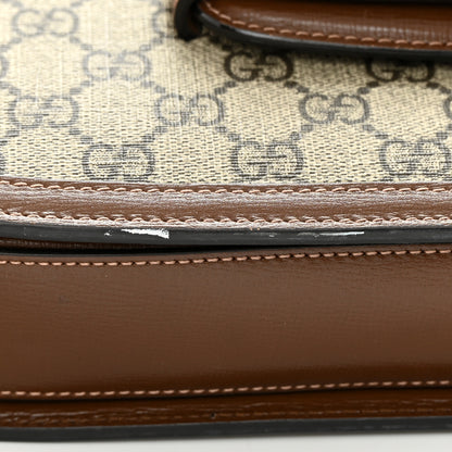 Gucci GG Supreme Monogram Horsebit 1955 Shoulder Bag Beige Brown Sugar 16 of 18