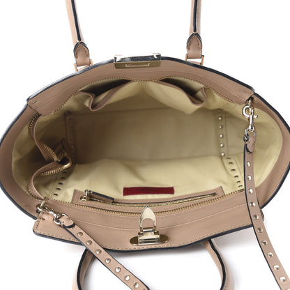 Valentino Garavani Vitello Rockstud Double Handle Tote Alpaca 4 of 9
