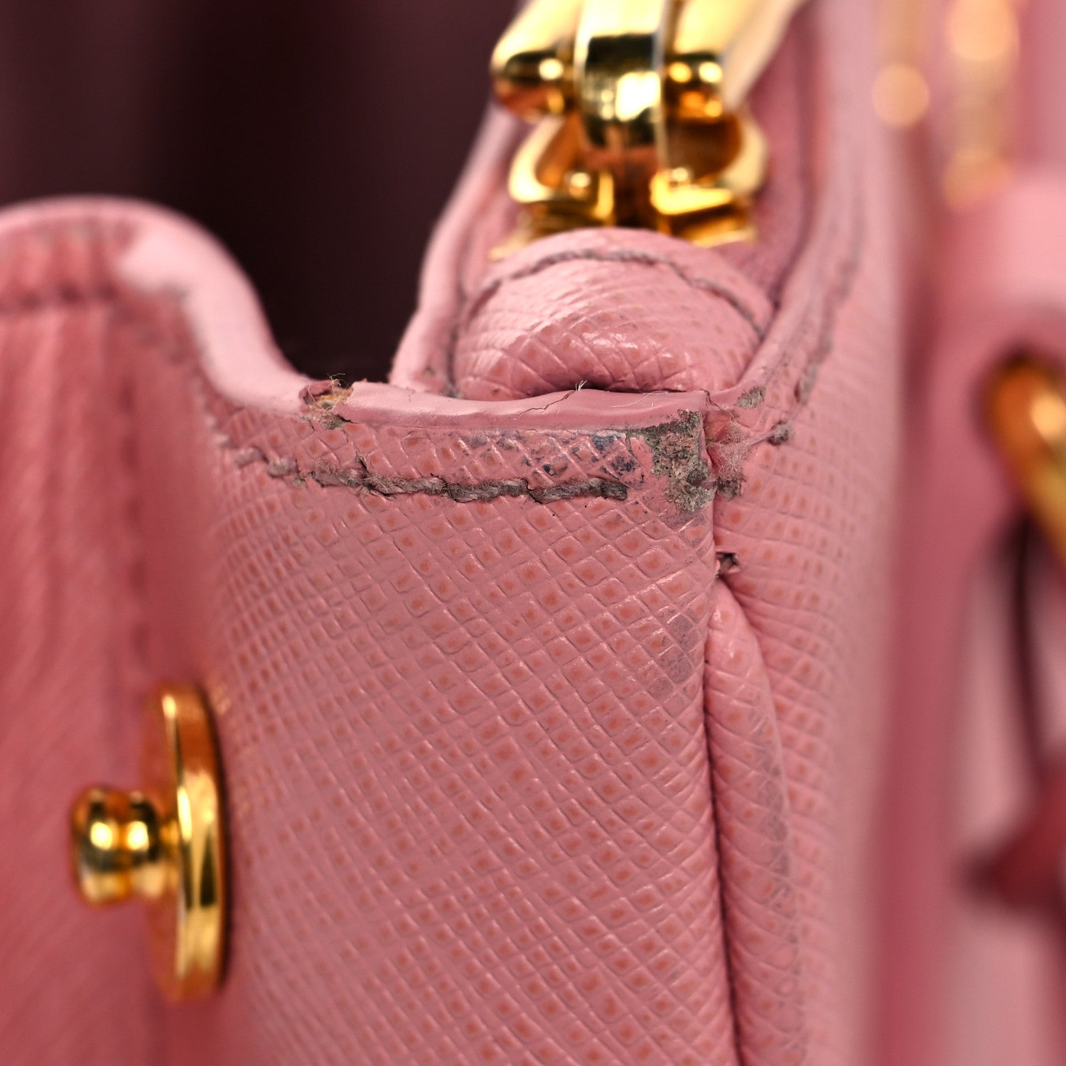 Prada Saffiano Mini Galleria Double Zip Tote Petalo 18 of 19
