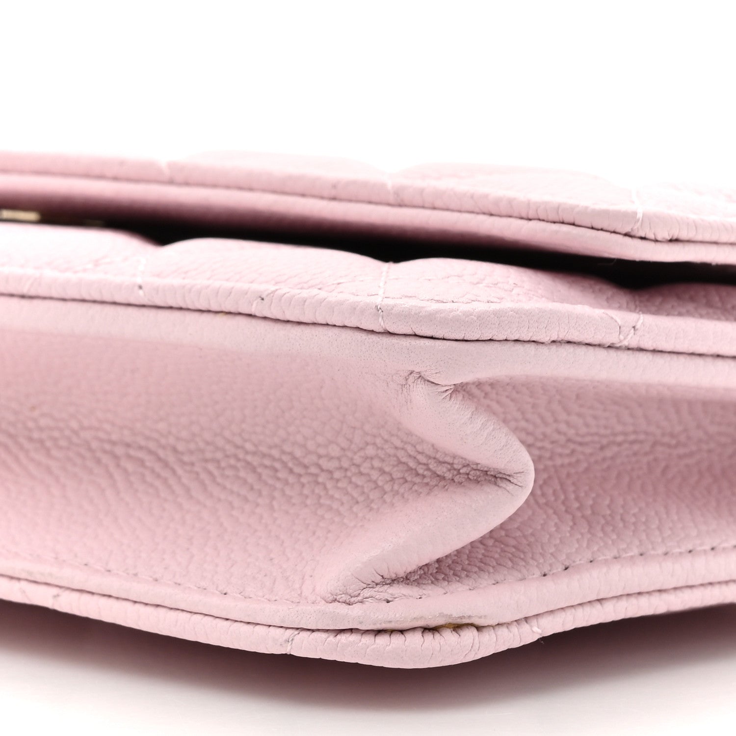 Chanel Caviar Quilted Tiny CC Wallet On Chain WOC Light Pink 9 of 11