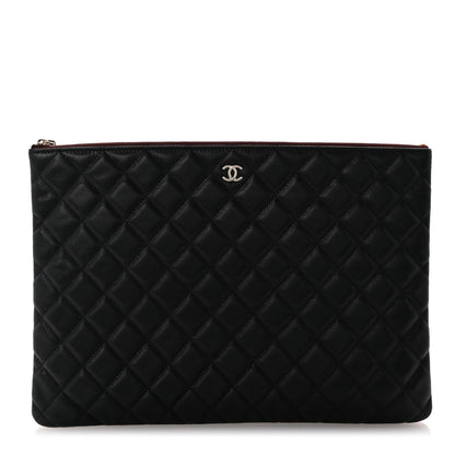 Chanel Caviar Quilted Large Cosmetic Case Black 1 of 7