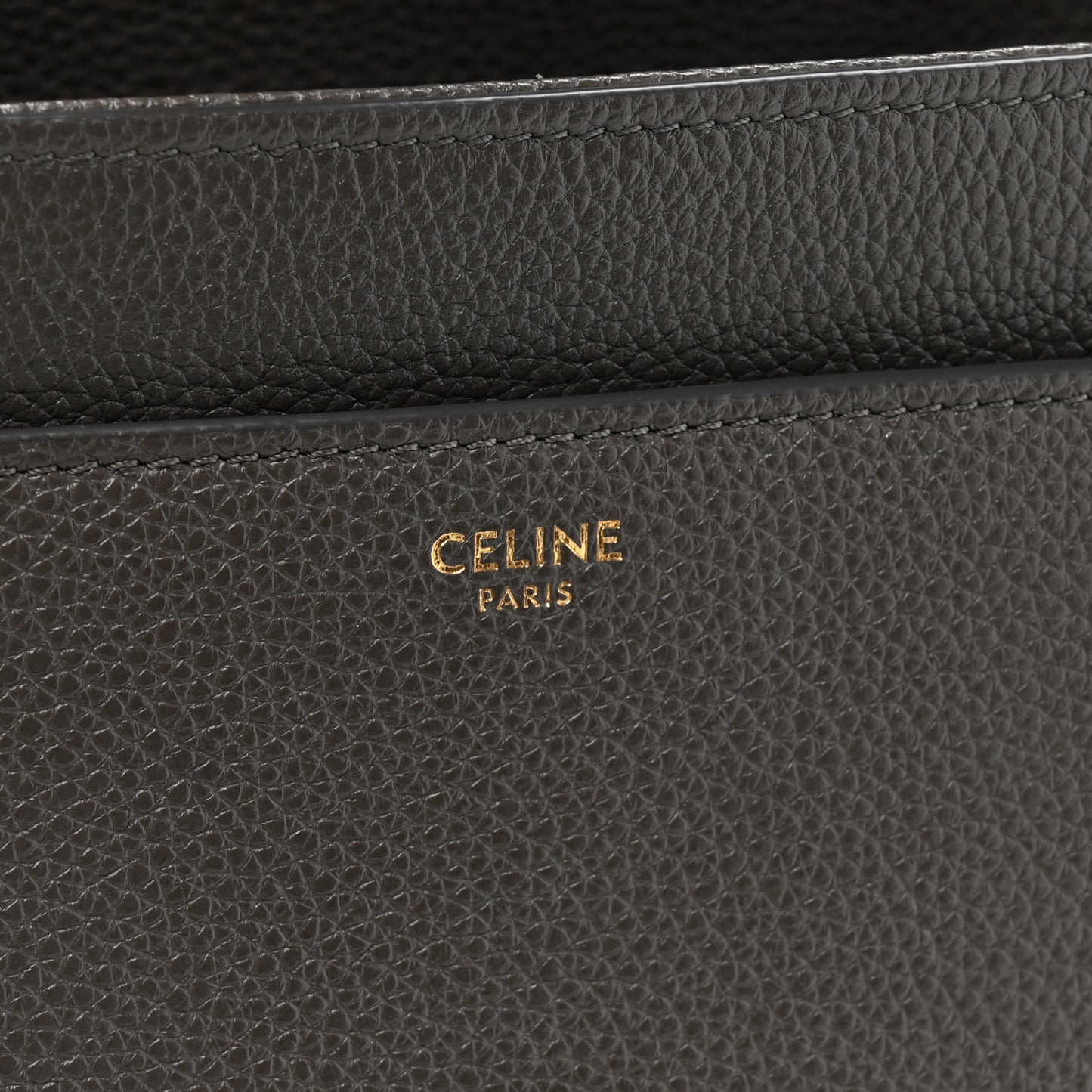 Grained Calfskin Classique Medium 16 Top Handle Bag Grey