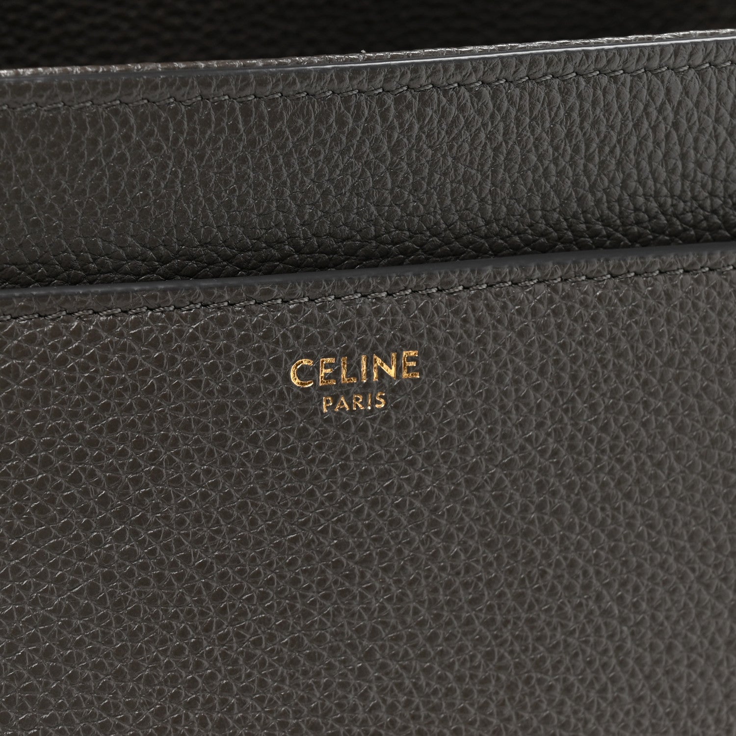 Celine Grained Calfskin Classique Medium 16 Top Handle Bag Grey 7 of 12