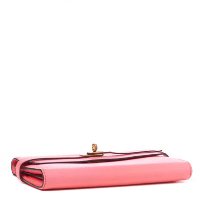 Hermes Chevre Mysore Kelly Longue Wallet Rose Lipstick 3 of 12