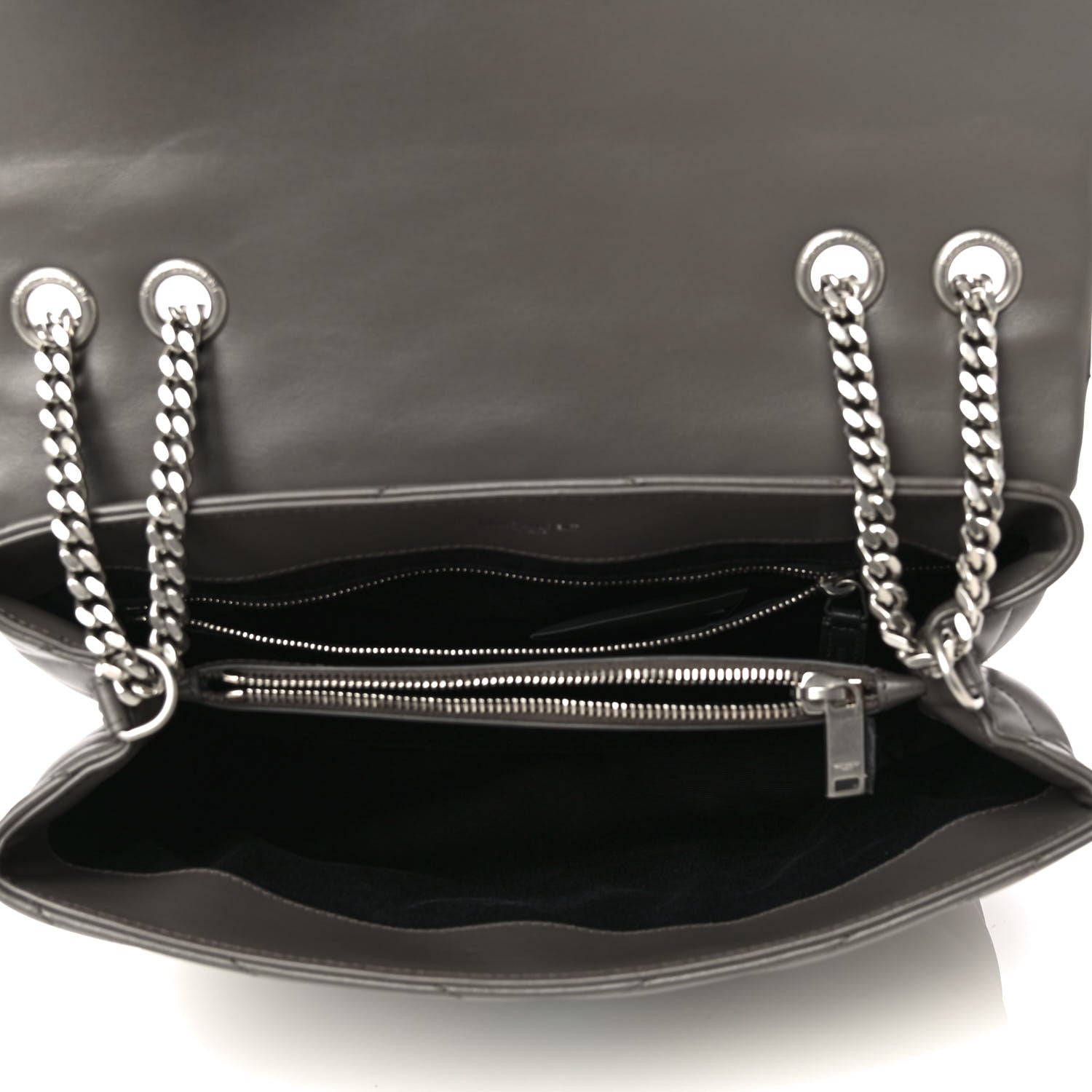 Saint Laurent Calfskin Y Quilted Monogram Medium Loulou Chain Satchel Earth 5 of 13