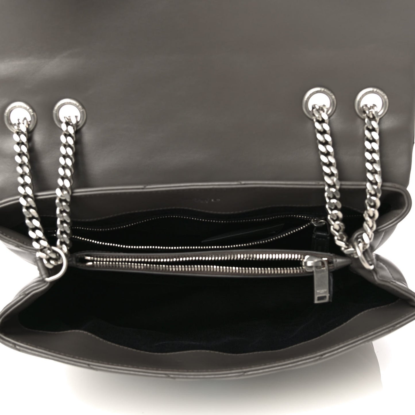 Calfskin Y Quilted Monogram Medium Loulou Chain Satchel Earth
