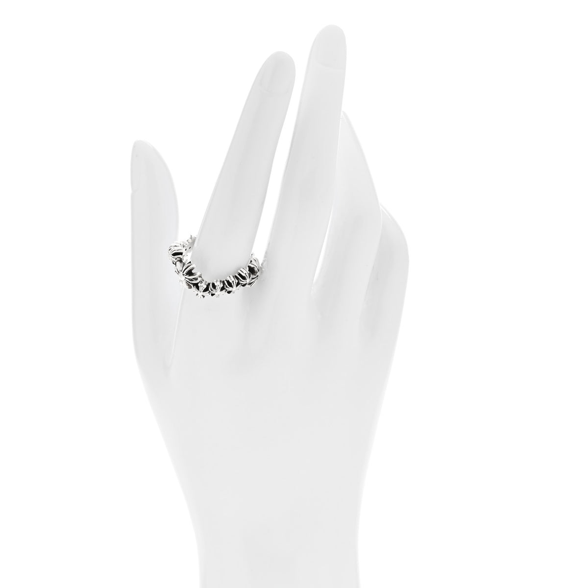 Chrome Hearts Sterling Silver Plus Cross Wave Ring 63 10.5 2 of 6