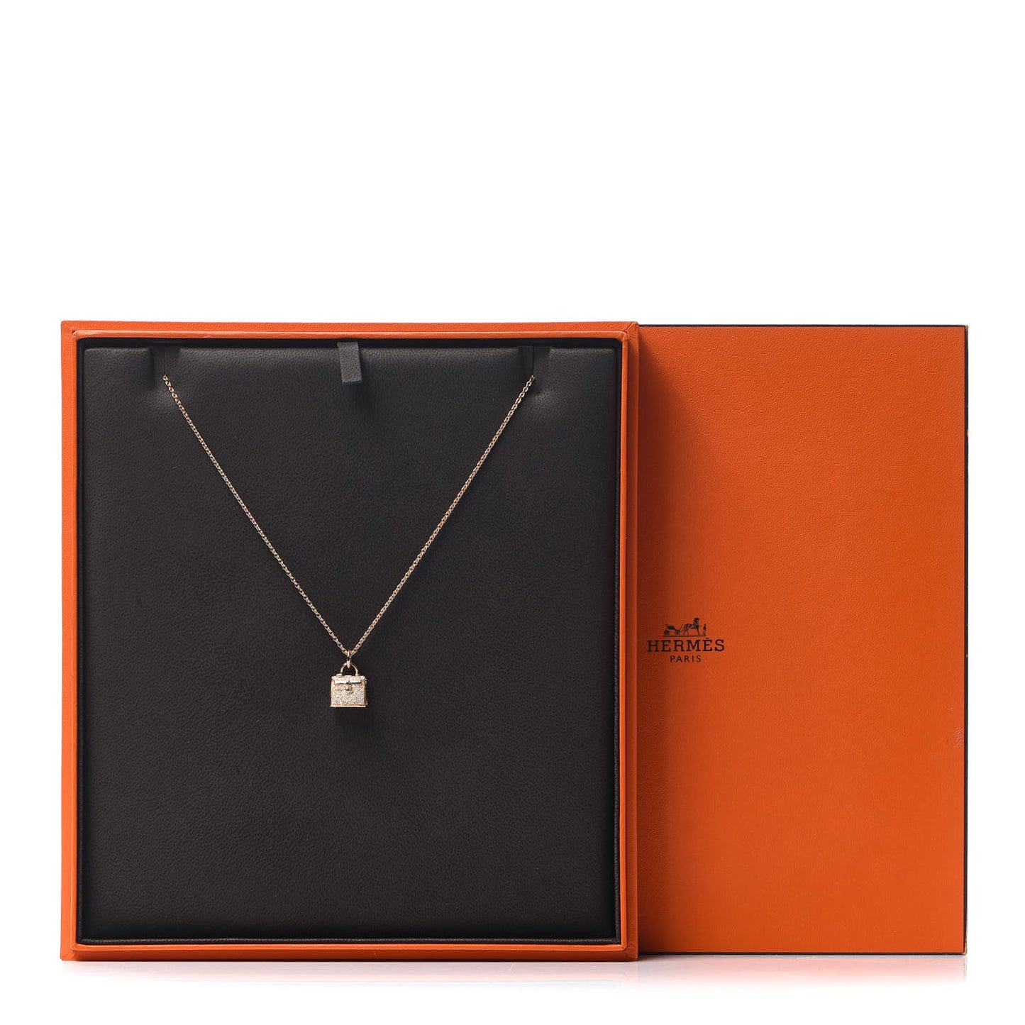18K Rose Gold Diamond Kelly Amulette Pendant Necklace
