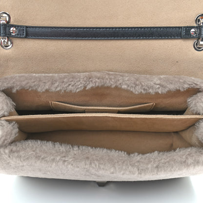 Fendi Shearling Calfskin Macro FF 1974 Diagonal Mania Kan I Shoulder Bag Multicolor 6 of 10