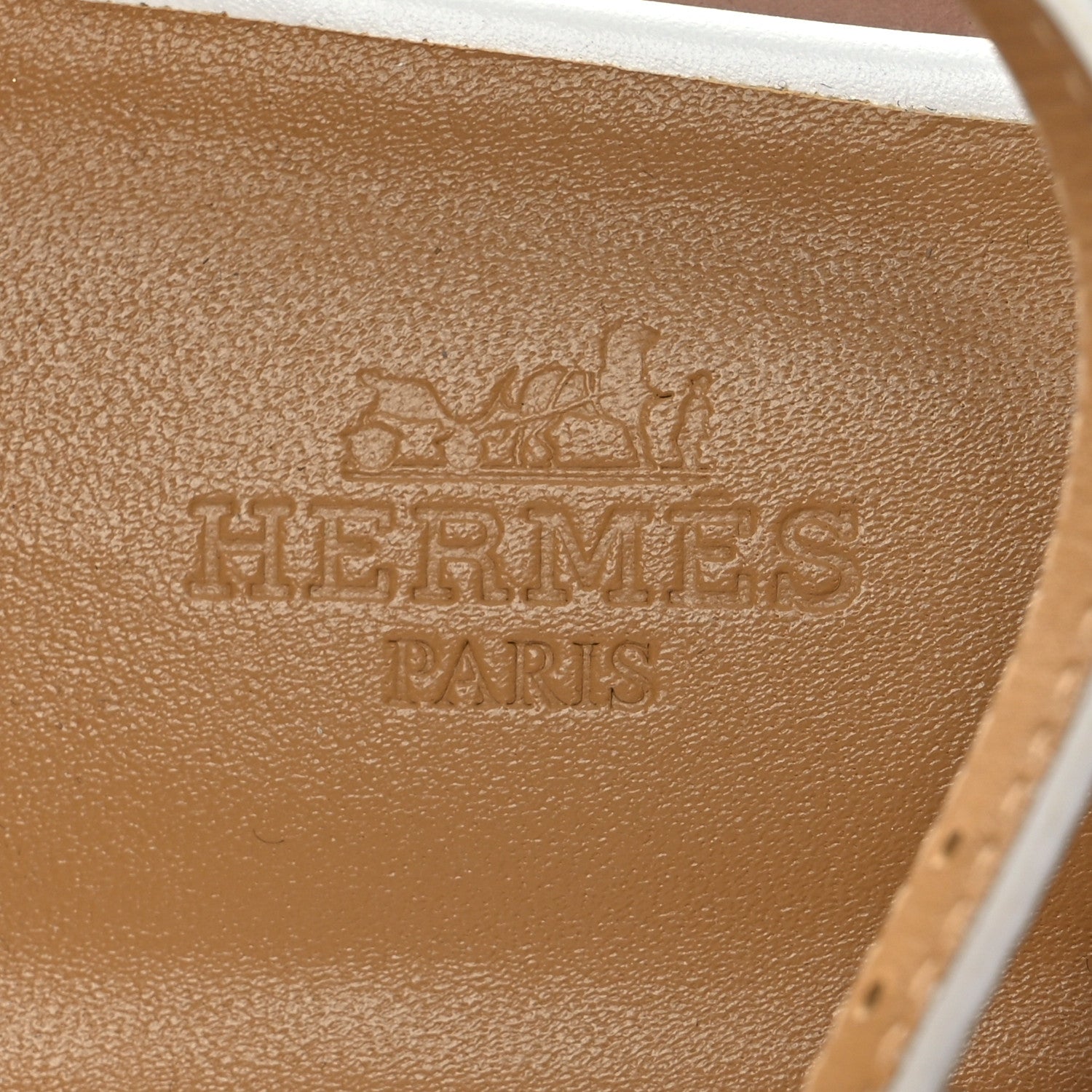 Hermes Calfskin Santorini Sandals 38 White 9 of 11