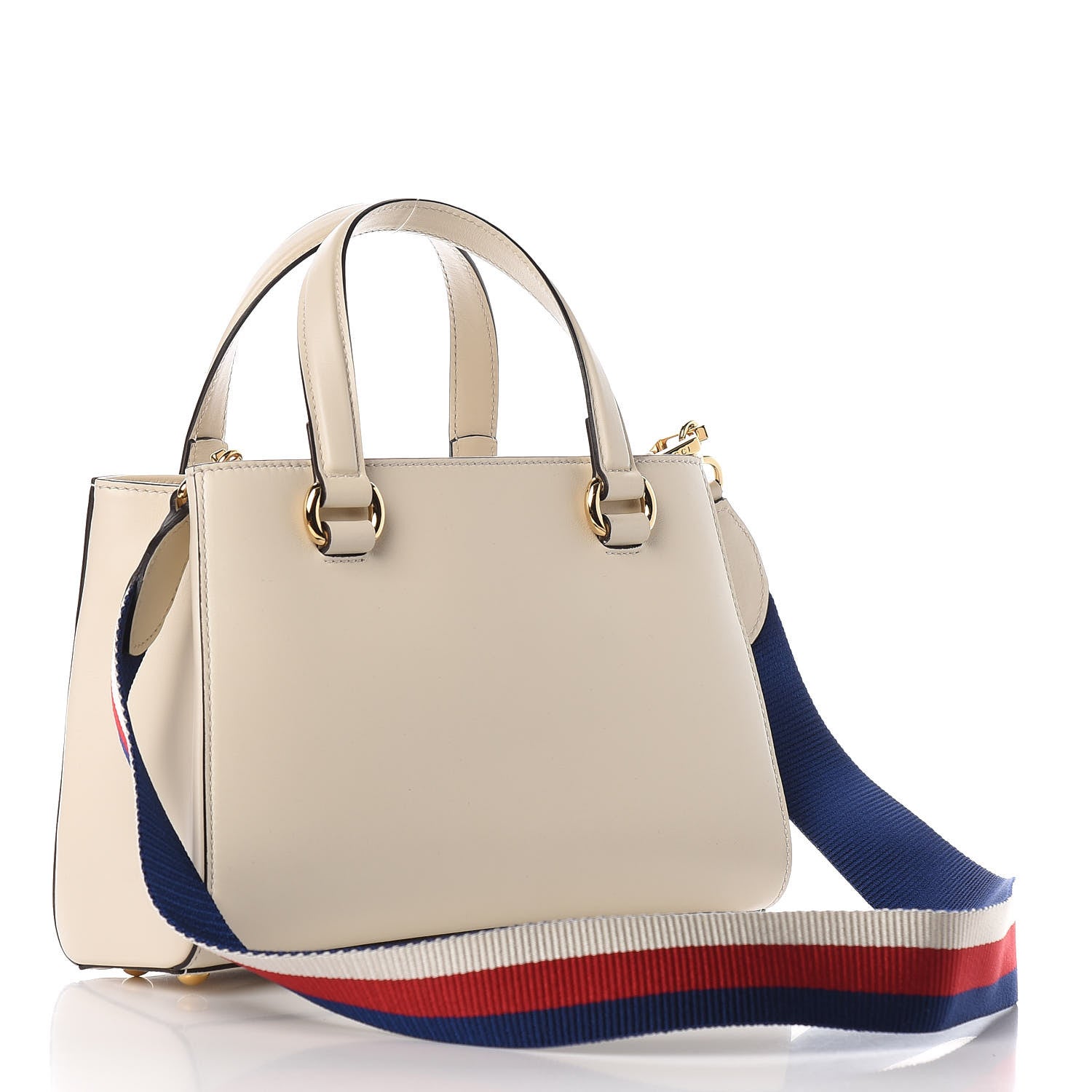 Gucci Calfskin Medium Sylvie Top Handle Tote White 4 of 11