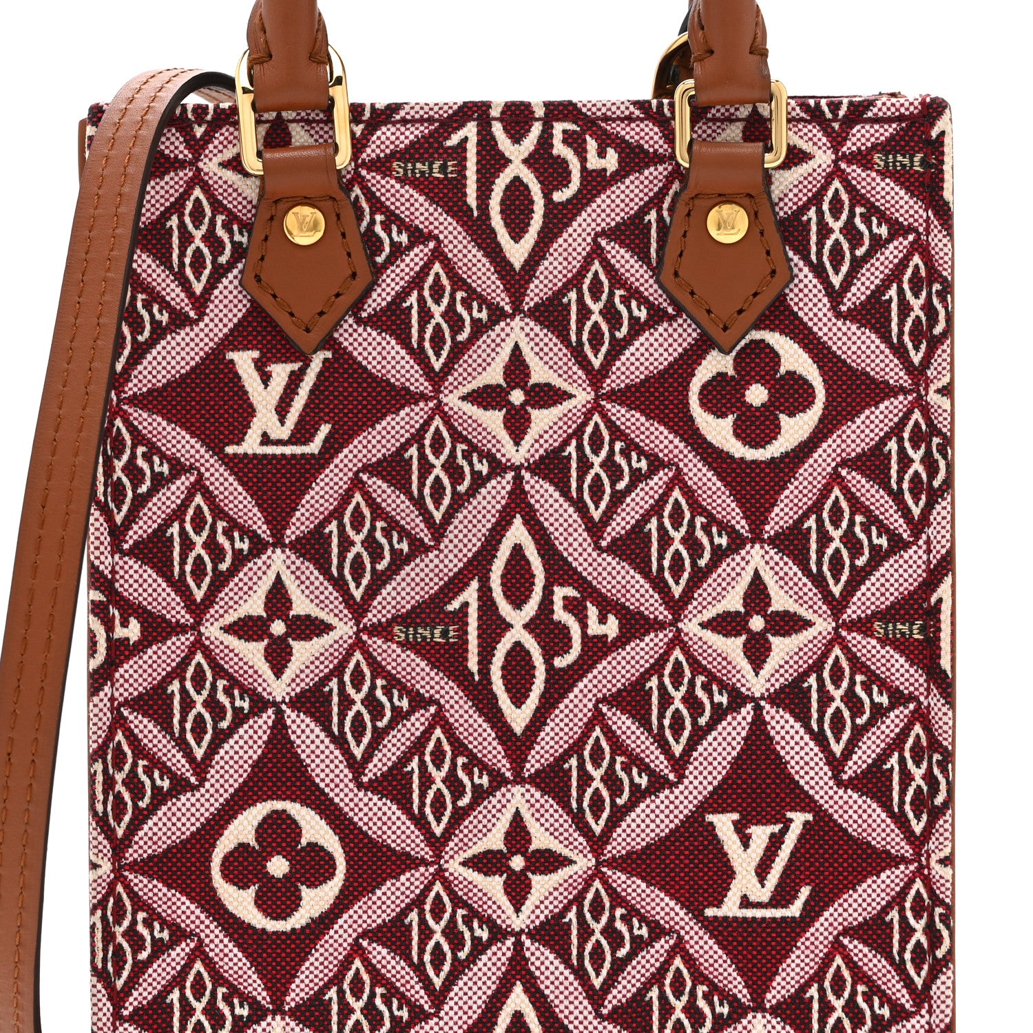 Louis Vuitton Jacquard Since 1854 Petit Sac Plat Bordeaux 8 of 10