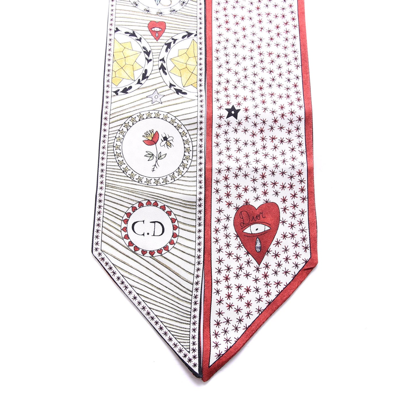 Silk Le Soleil Tarot Mitzah Scarf Off White