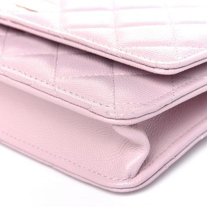 Chanel Caviar Quilted Wallet On Chain WOC Light Pink 12 of 18