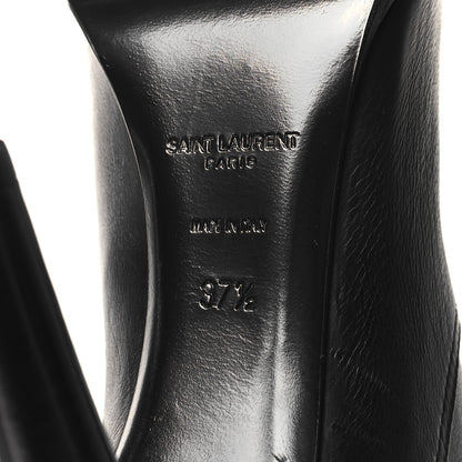 Saint Laurent Grained Calfskin Diane 100 Boots 37.5 Black 7 of 8