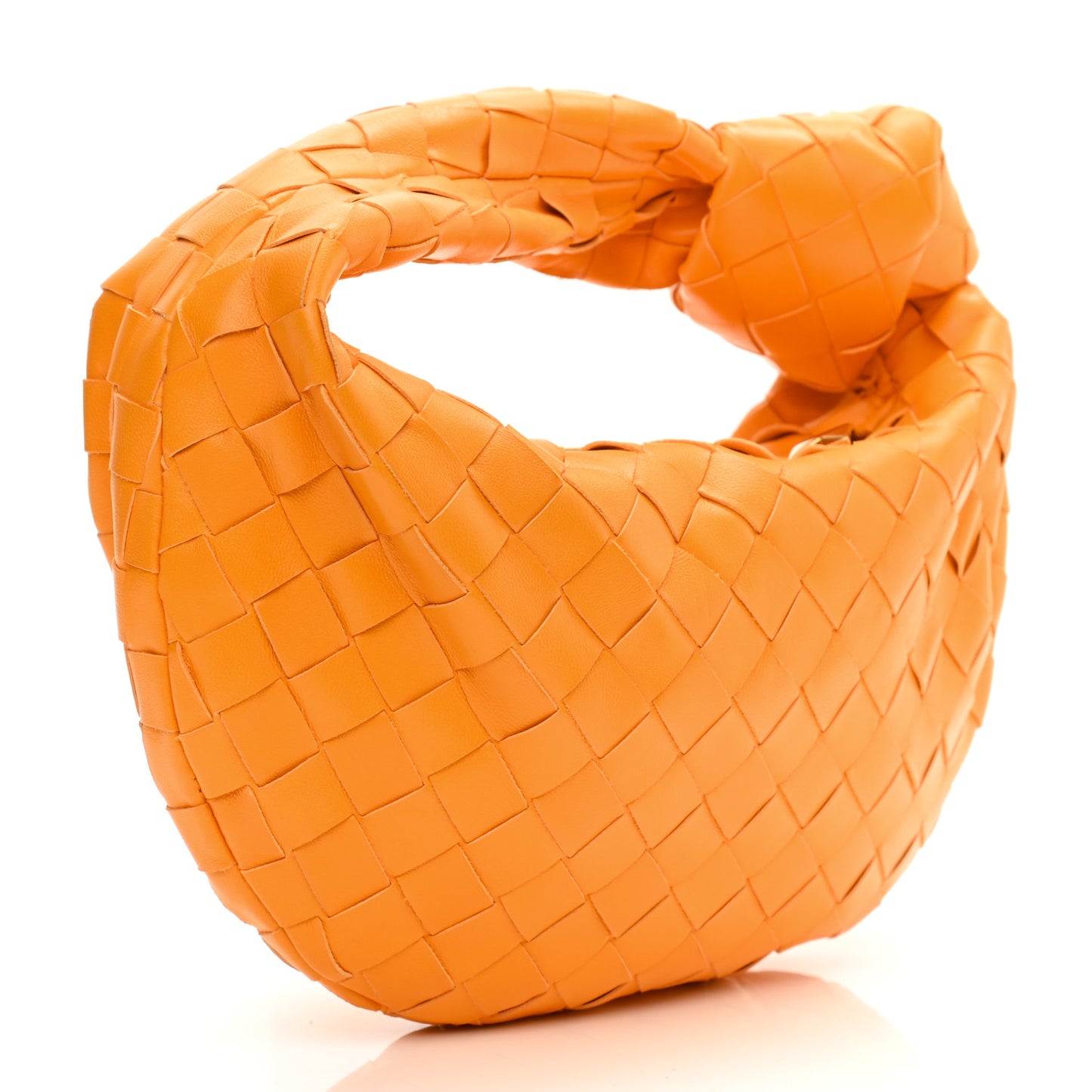 Nappa Intrecciato Mini Jodie Tangerine