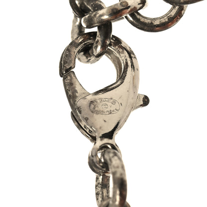 Chanel Crystal Pearl CC Long Necklace Silver 5 of 7
