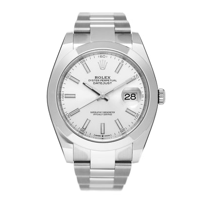 Rolex Stainless Steel 41mm Oyster Perpetual Datejust Watch Silver 126300 1 of 5