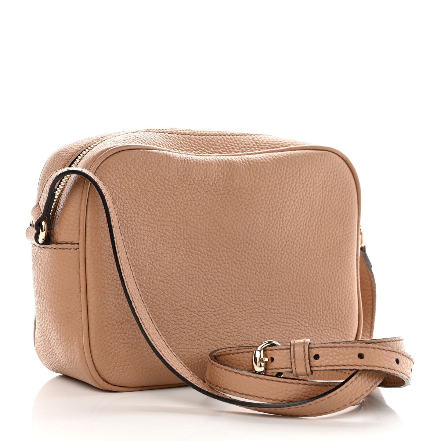 Pebbled Calfskin Small Soho Disco Bag Rose Beige