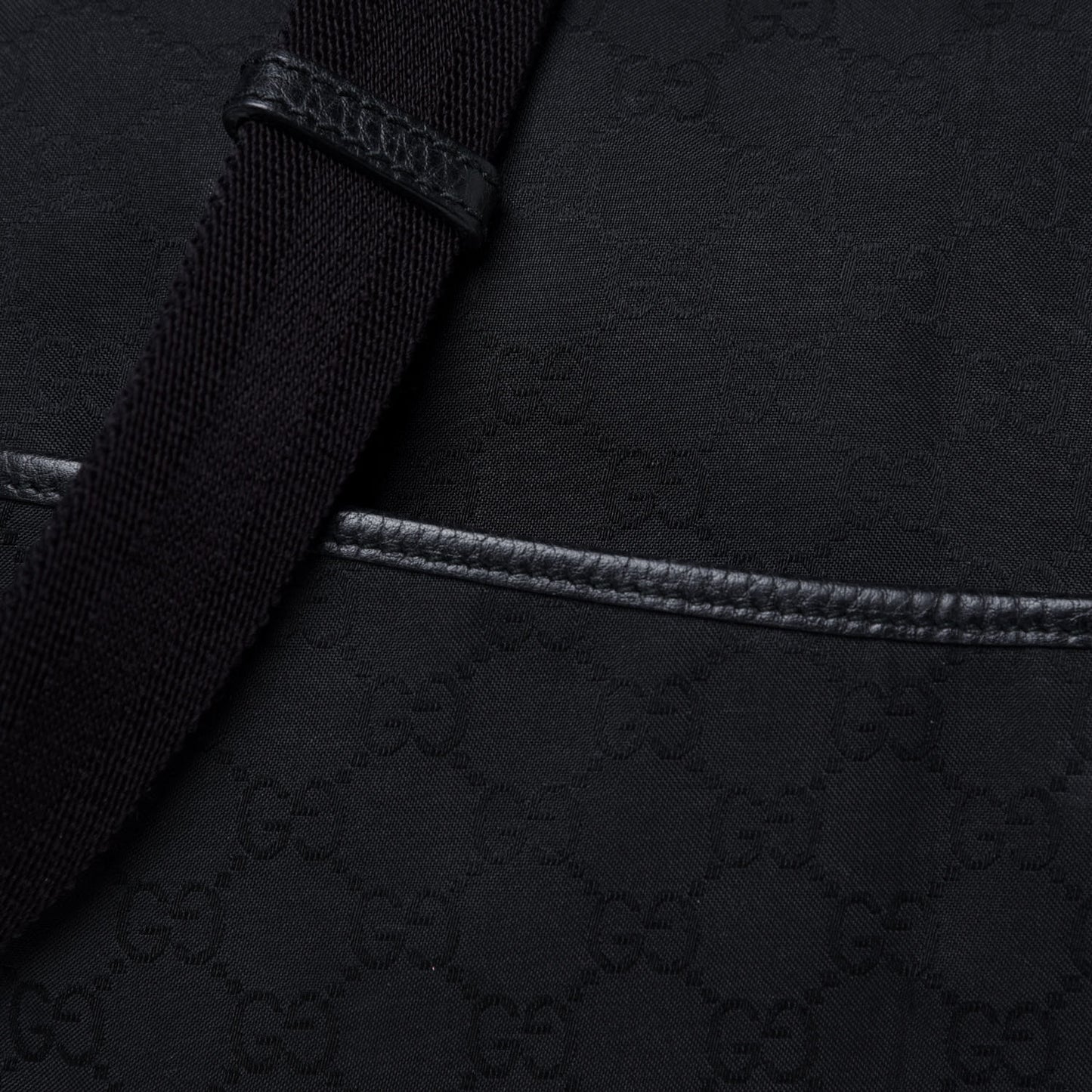 Nylon Monogram Messenger Bag Black