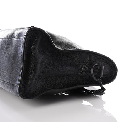Balenciaga Shiny Grained Goatskin Black Metallic Edge City Black 8 of 9