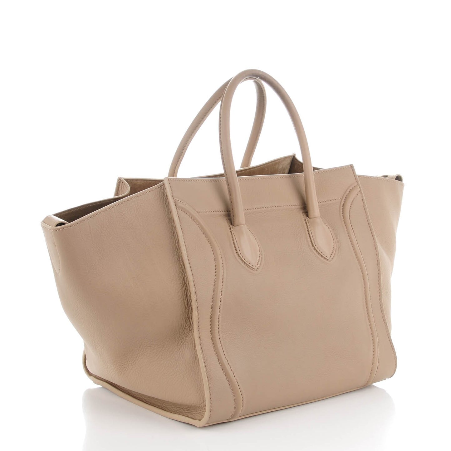 Supple Calfskin Medium Phantom Luggage Light Khaki
