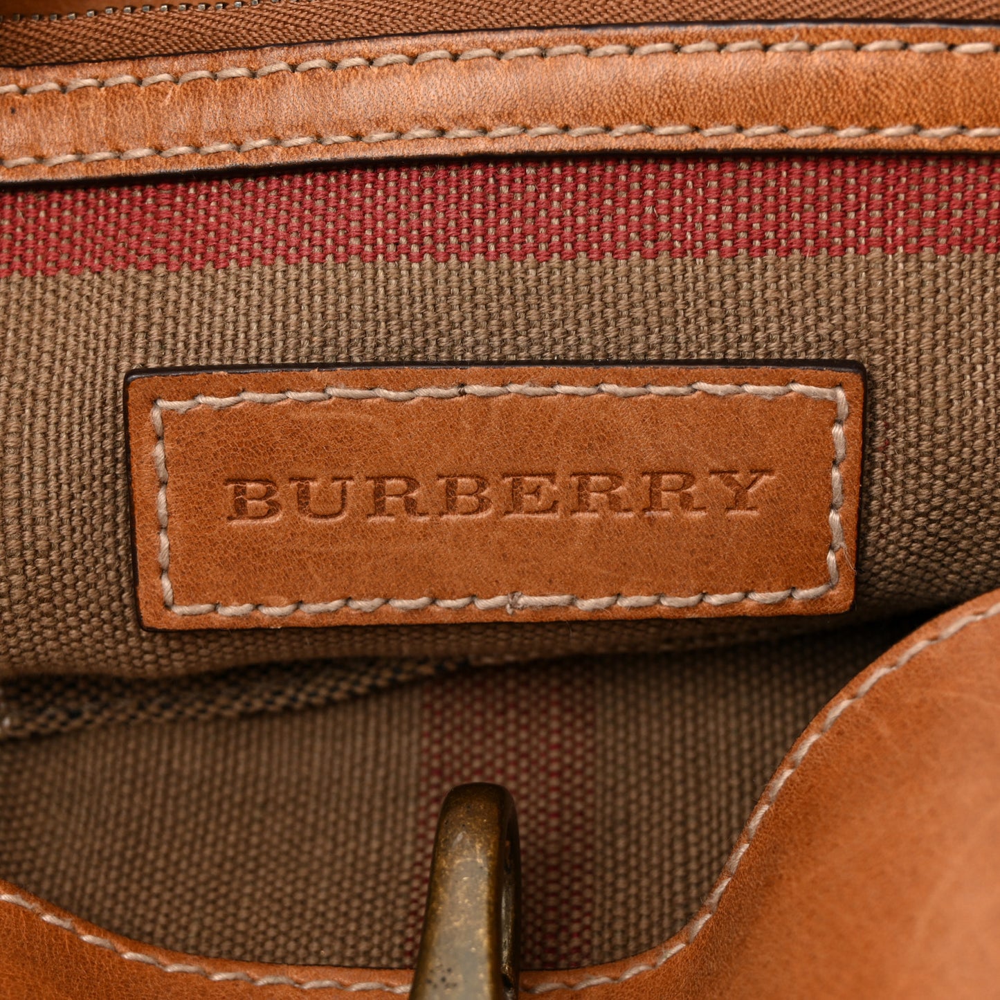 Canvas Mega Check Medium Ashby Hobo Saddle Brown