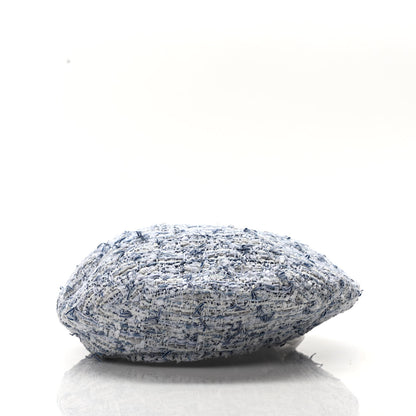 Chanel Cotton Tweed CC Beret S Blue White 3 of 6