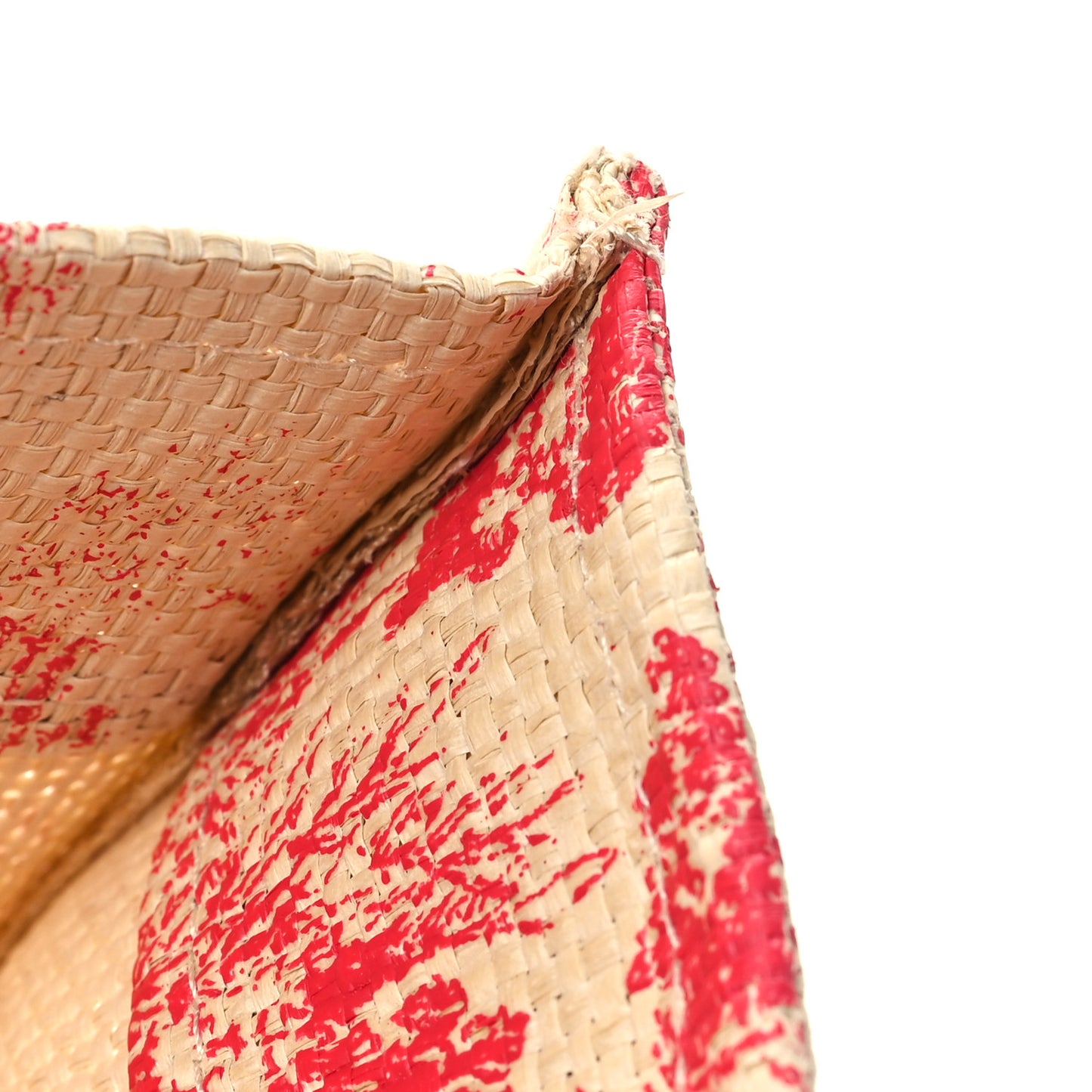 Straw Dioriviera Tote Pink