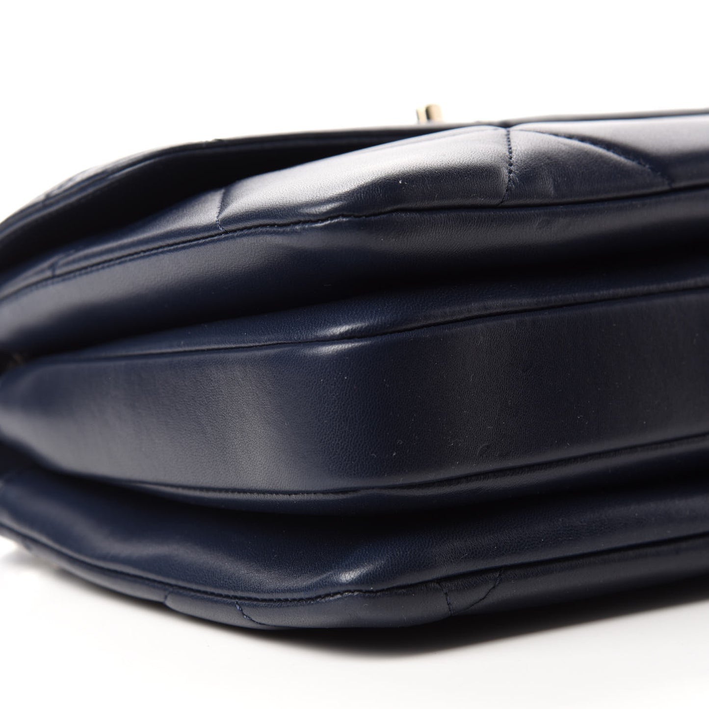Lambskin Quilted Small Trendy CC Flap Dual Handle Bag Navy