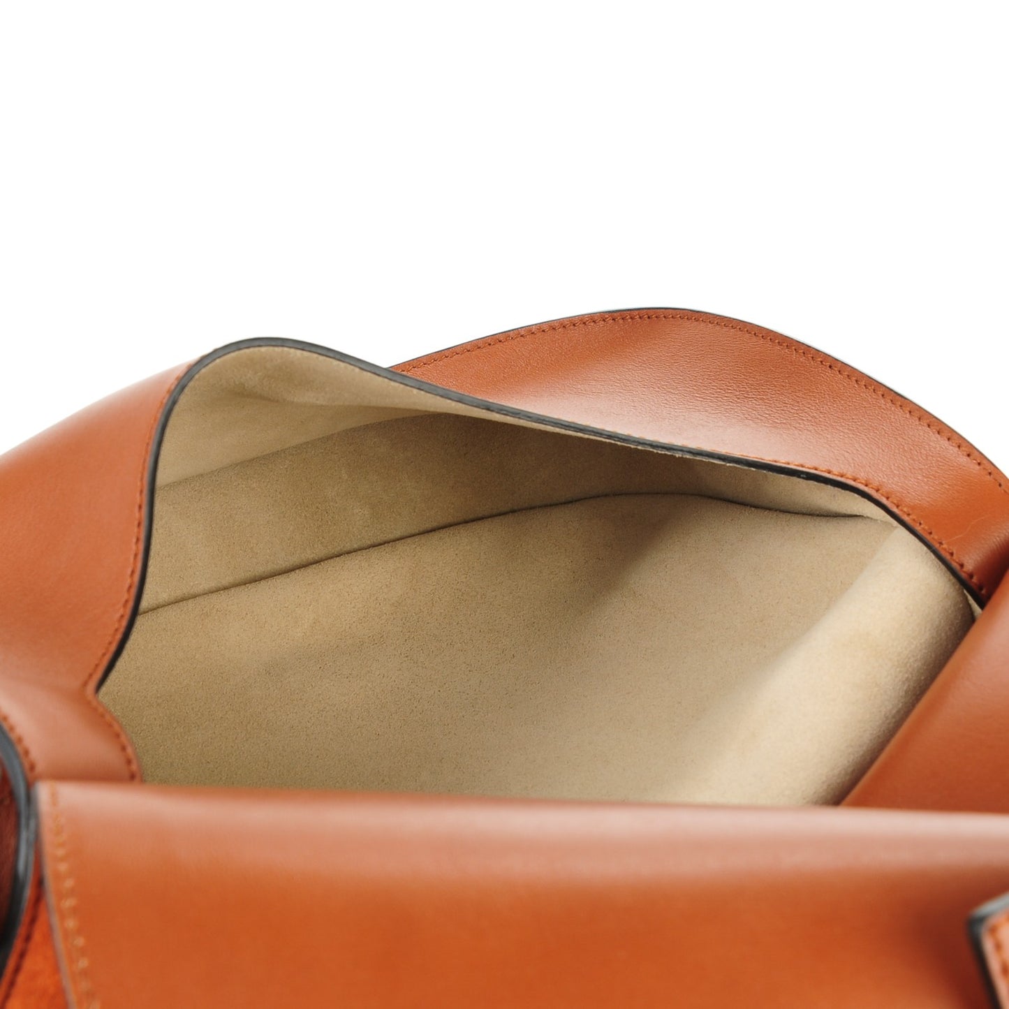 Suede Smooth Calfskin Kurtis Shoulder Bag Classic Tobacco