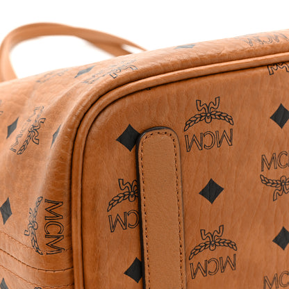 MCM Visetos Medium Liz Reversible Shopper Tote Cognac 21 of 22