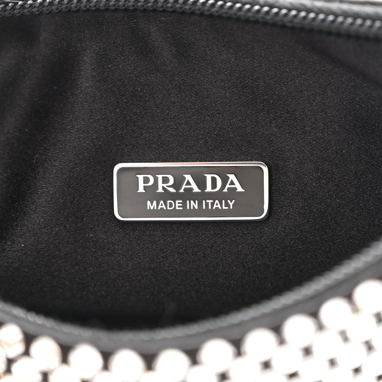 Satin Crystal Mini Re-Edition 2000 Bag Cristal