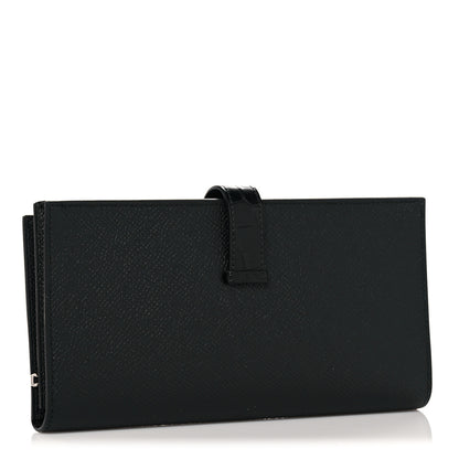 Hermes Epsom Matte Alligator Bearn Touch Gusset Wallet Black 3 of 8