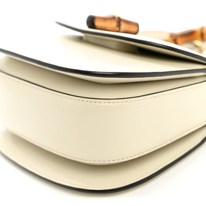 Gucci Boarded Dyana Lux Calfskin Web Mini Bamboo 1947 Top Handle Bag Mystic White 8 of 9