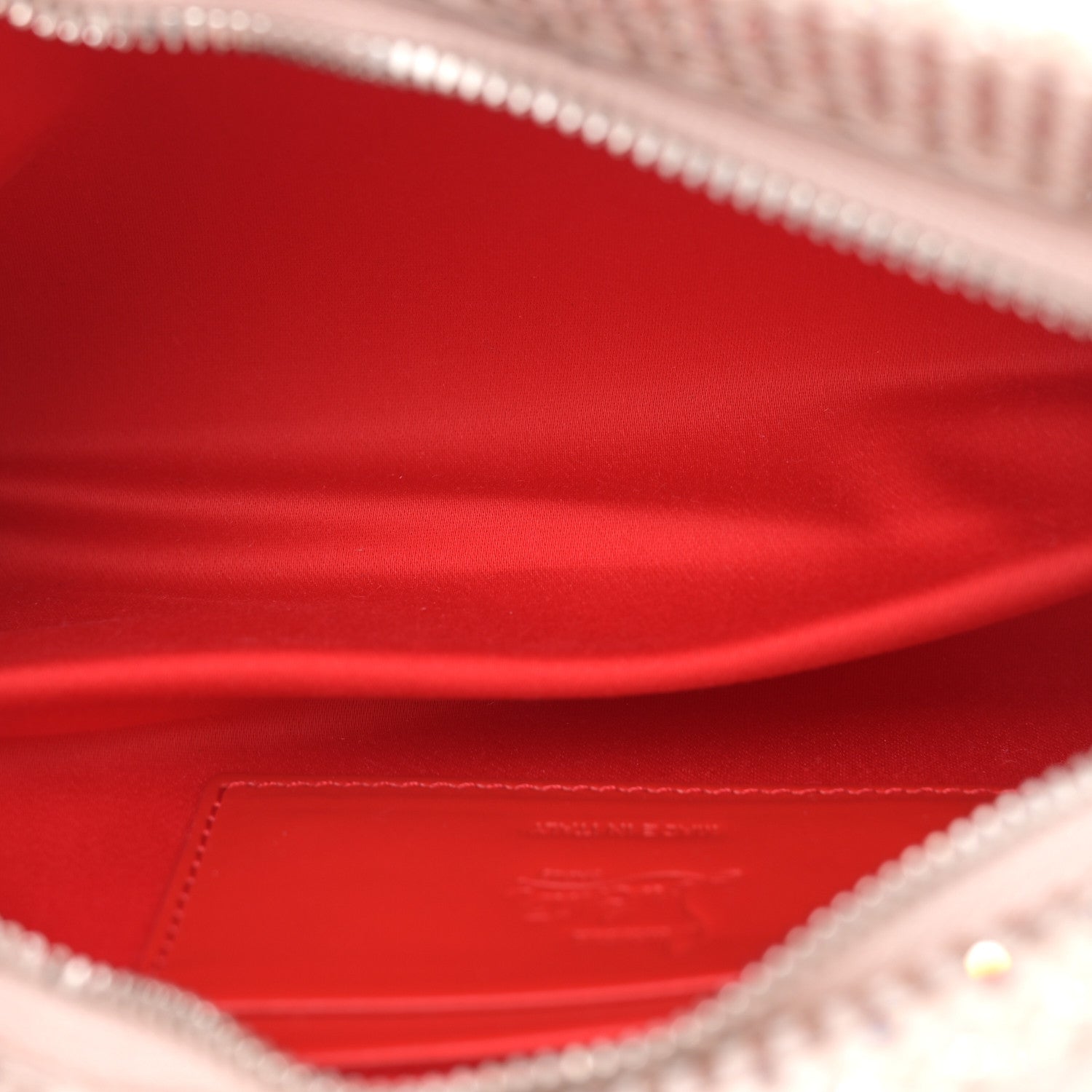 Christian Louboutin Nappa Resille Strass Loubitwist Clutch Leche Light Silk 5 of 9
