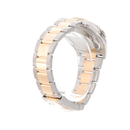 Rolex Stainless Steel 18K Everose Gold 36mm Oyster Perpetual Datejust Watch Black Sunburst Roman 116201 4 of 8