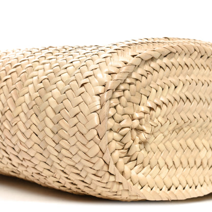 Celine Raffia Calfskin Triomphe Medium Panier Tan 8 of 10