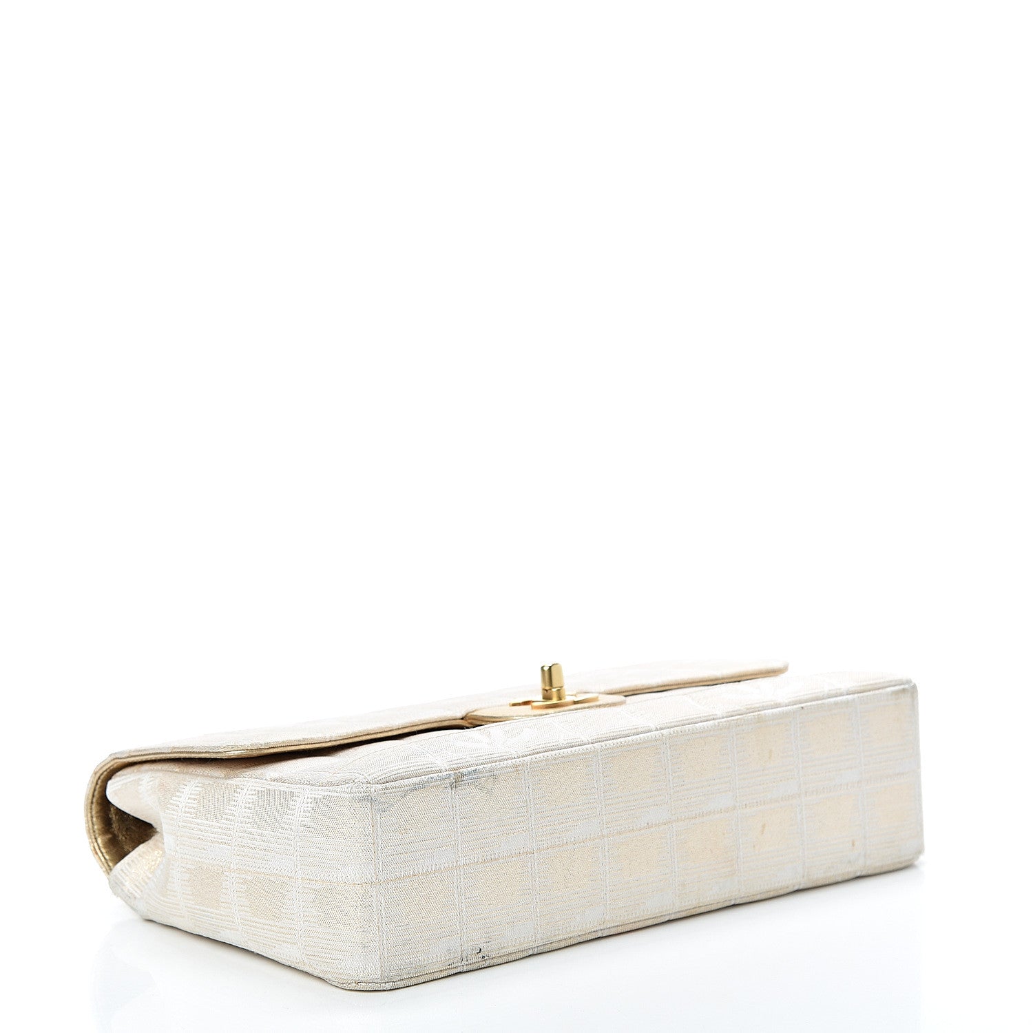 Chanel Metallic Nylon Medium Travel Flap Light Gold 3 of 19