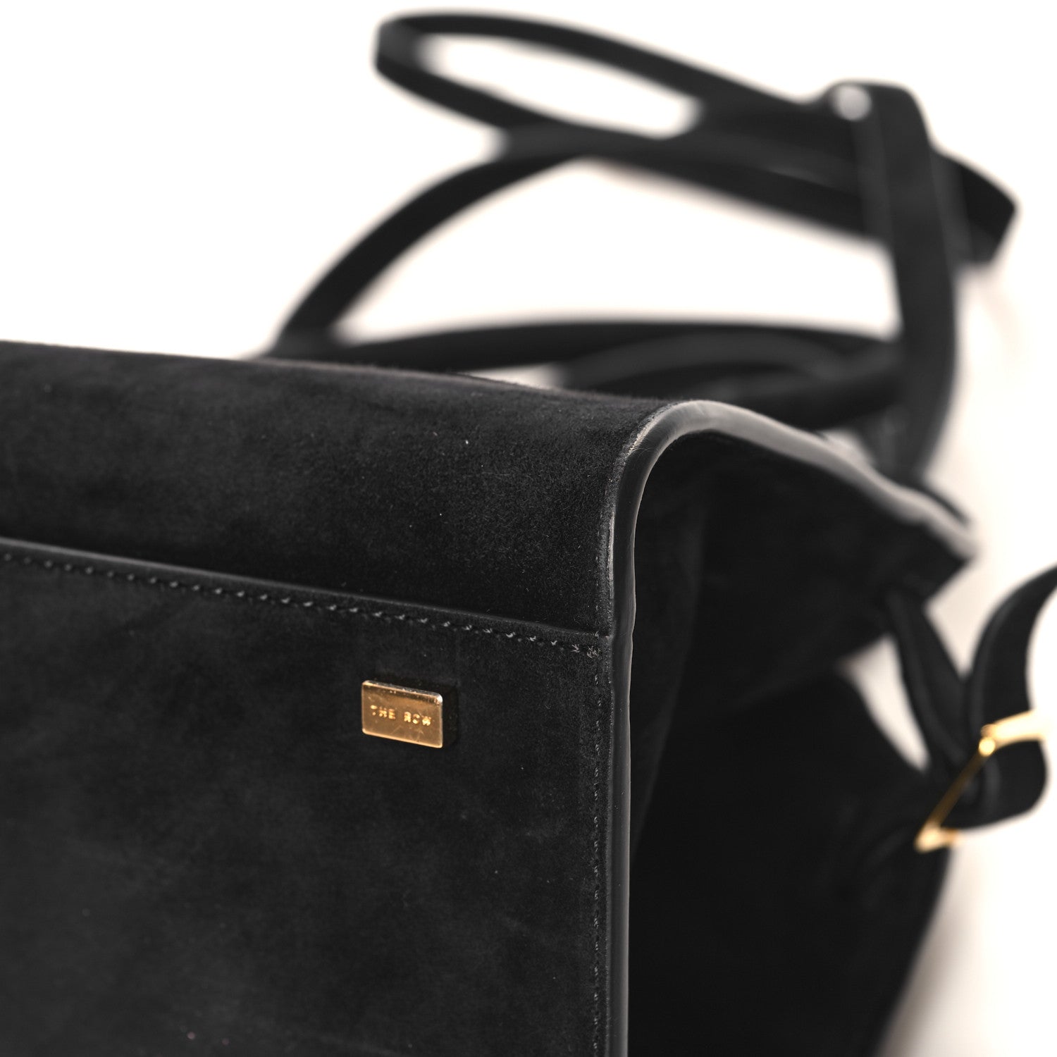 The Row Suede Soft Margaux 10 Bag Black 11 of 11