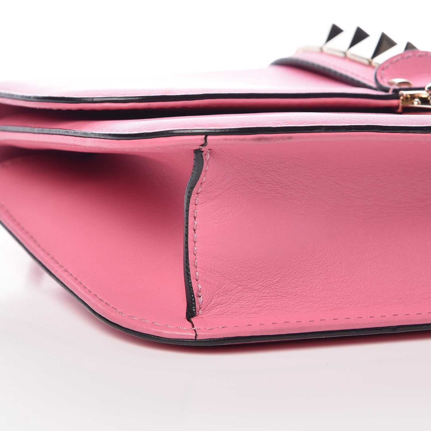 Valentino Garavani Vitello Medium Glam Lock Rockstud Flap Ninphea 8 of 9