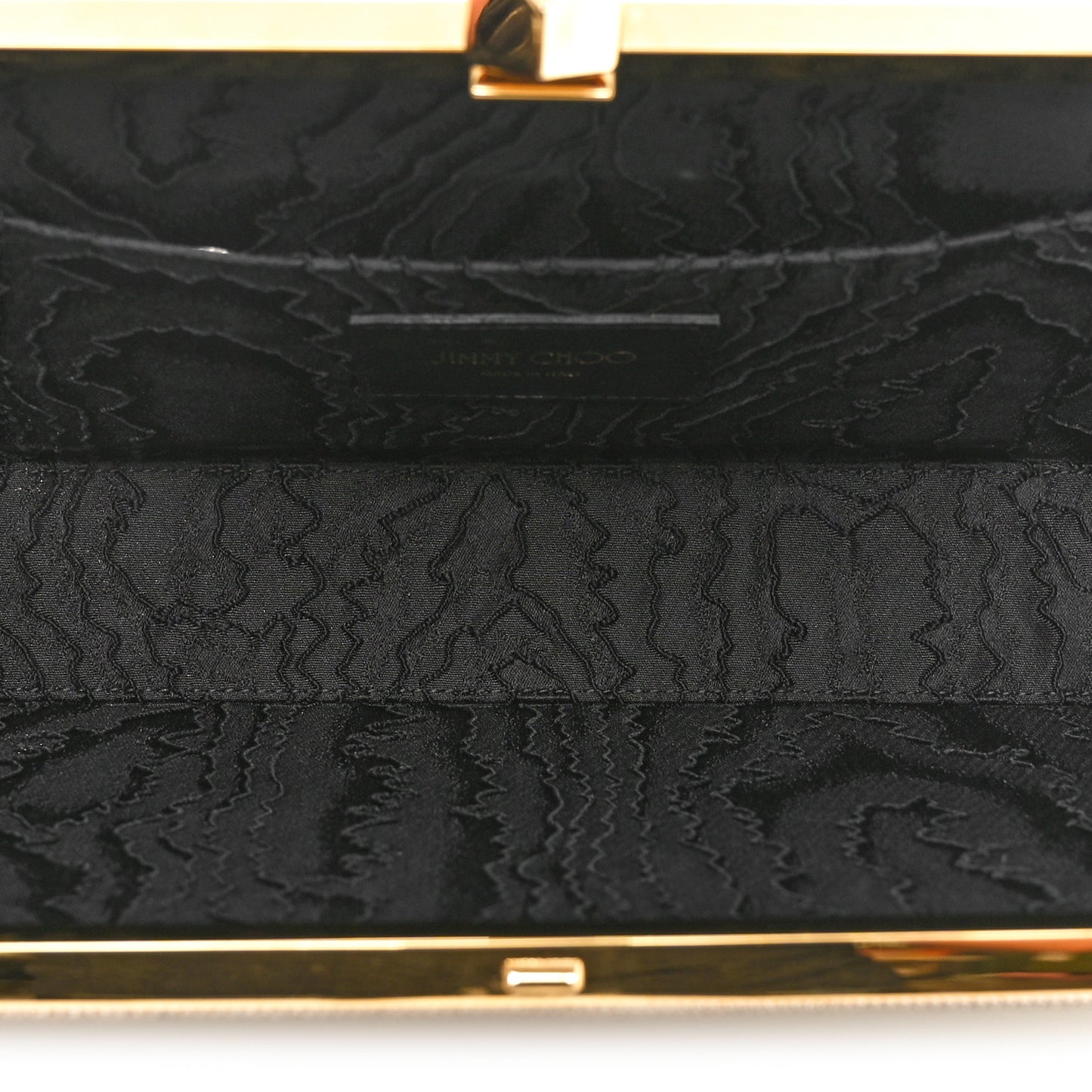 Metallic Coarse Glitter Celeste Clutch Champagne