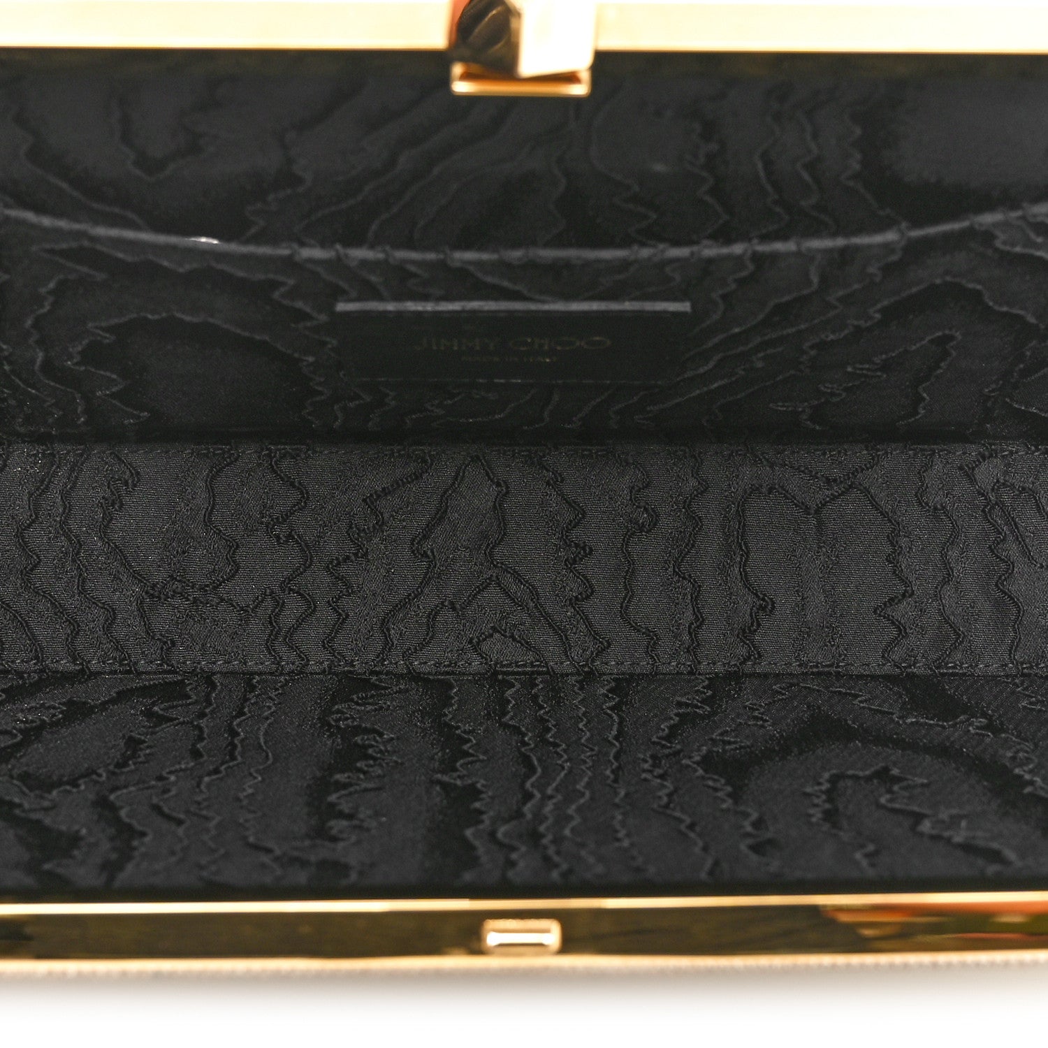 Jimmy Choo Metallic Coarse Glitter Celeste Clutch Champagne 5 of 9