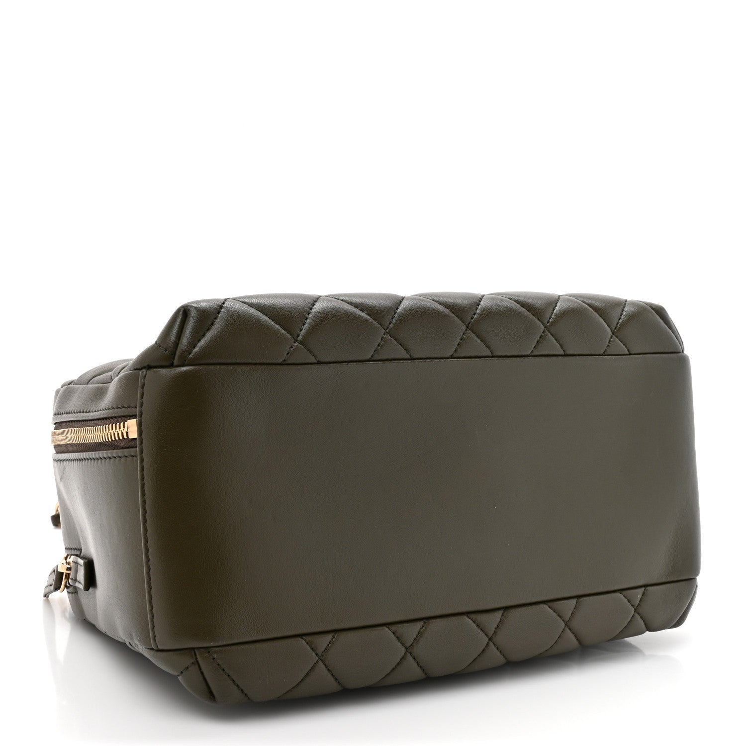 Chanel Lambskin Quilted Medium Trendy CC Bowling Bag Dark Khaki 4 of 13