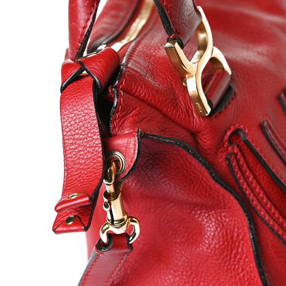 Chloe Calfskin Medium Marcie Satchel Peony Red 21 of 25