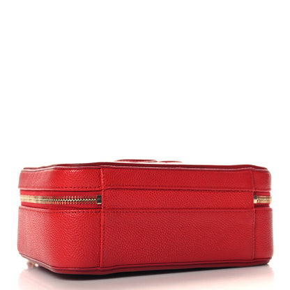 Chanel Caviar Quilted Medium CC Filigree Vanity Case Red 4 of 10