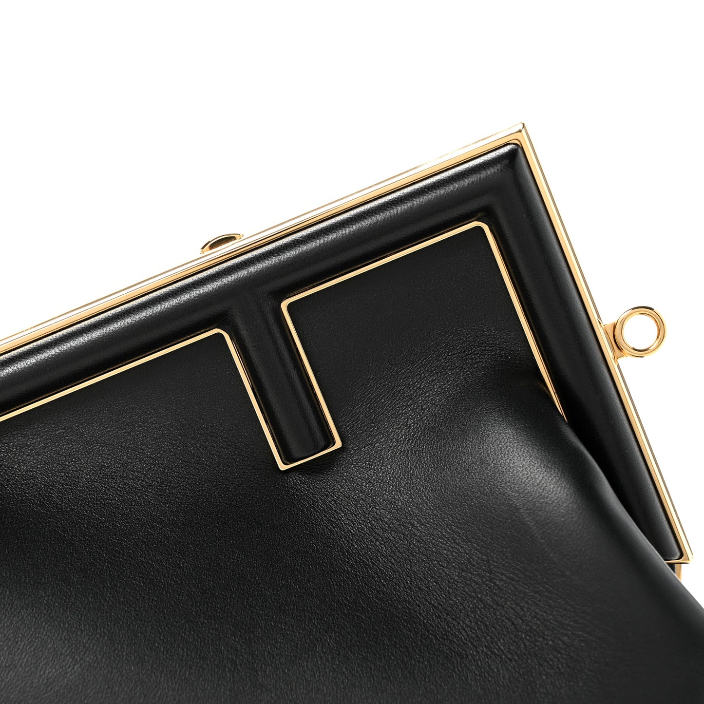Shiny Nappa Small Fendi First Black