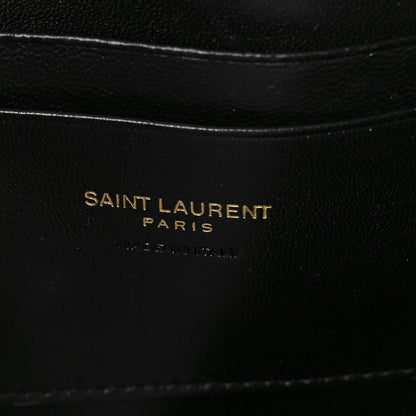 Saint Laurent Grain De Poudre Matelasse Monogram Mini Lou Camera Bag Black 6 of 9